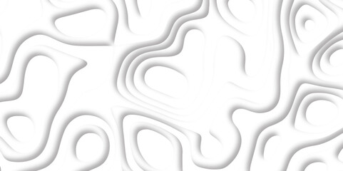 Abstract design with black and white abstract papercut and multi-layer cutout geometric pattern on vector Topographic canyon geometric map relief texture with curved layers beautiful design.