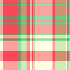 Christmas ornament background seamless plaid, glen check vector textile. Shop texture tartan fabric pattern in red and orange colors.