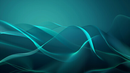 Fototapeta premium Abstract Teal Background with Flowing Movement, Generative AI Illustration
