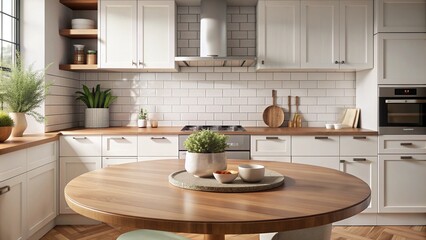 Fototapeta premium cozy interior kitchen background