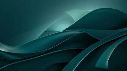 Abstract Teal Background with Flowing Movement, Generative AI Illustration