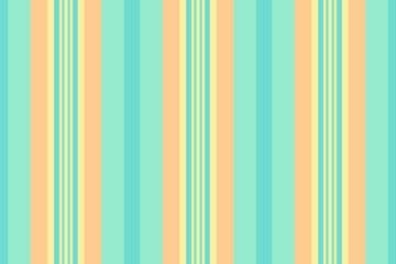 Obraz premium Industrial lines texture seamless, soft stripe fabric pattern. Rich textile vector vertical background in teal and yellow colors.