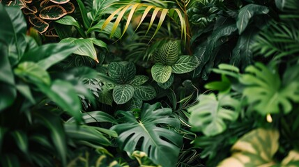 Fototapeta premium Lush Indoor Plant Collection in Biophilic Design