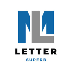 Initial Letter LM Icon Logo Design Template