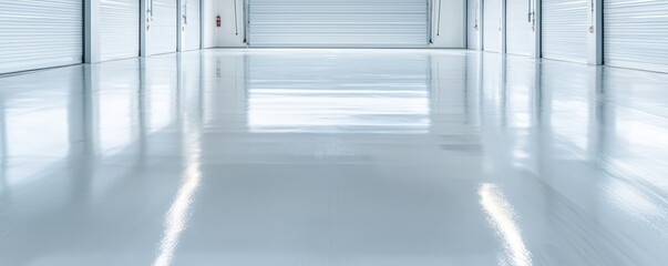Shiny garage floor with a professional-grade polished finish and clean appearance