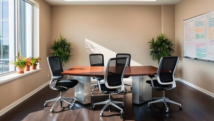 Empty meeting room in office. Modern office.