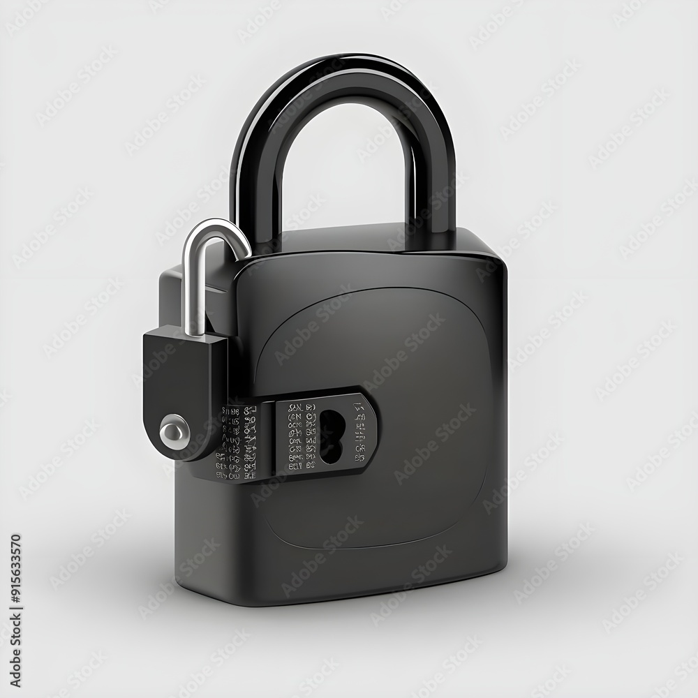 Wall mural 3D VECTOR PADLOCK 3