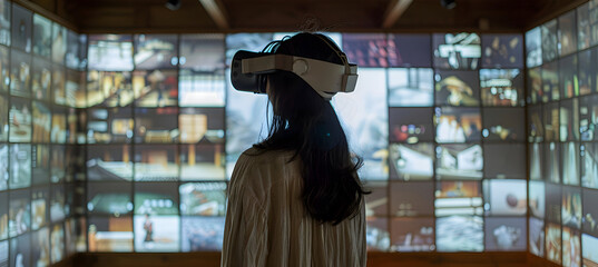 Visualize an anthropologist studying the impact of digital technology on cultural transmission and preservation