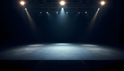 Empty Stage with Spotlights