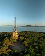 Szep kilato is a famous lookout tower in Fonyod city, Hungary.