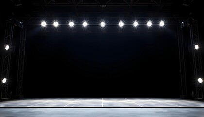 Empty Stage with Spotlights