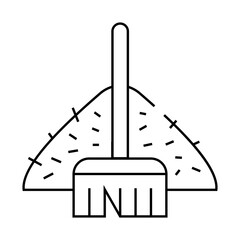 cleaning foliage line icon vector. cleaning foliage sign. isolated contour symbol black illustration