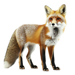 Fototapeta premium Red Fox Standing Against a Black Background