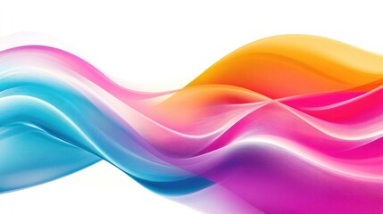 Fototapeta premium Dynamic waves of vibrant abstract colors