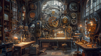 Visualize the evolution of human technology, from simple stone tools to complex machinery, over thousands of years