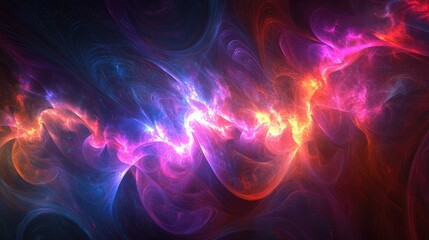 Fototapeta premium Ethereal glow emanating from abstract shapes