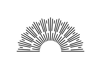 Abstract sun ray graphic design