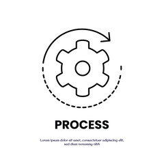 process thin outline icon vector design good for web or mobile app