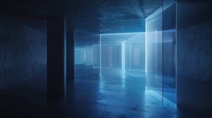 Floating holographic interfaces in a dark room