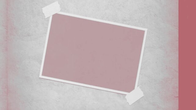 3d rendered animated paper notes frames on wooden surface, intro design, introduction template, red classic old aged antique mode