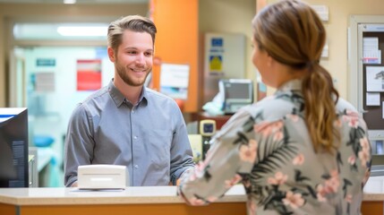 Fototapeta premium New patients wear comfortable, casual clothes.