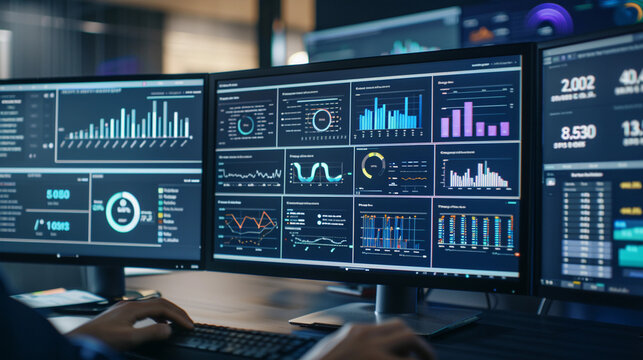 Financial Data Analytics on Multi-Screen Monitors