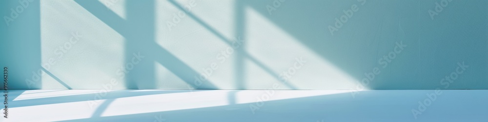 Aufkleber Modern Minimalist Space with Soft Gradient Lighting Casting Intricate Shadows Across Smooth Curved Surfaces at Daytime