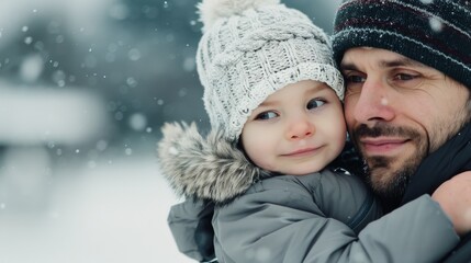 Father and Daughter Smiling Together Near Water in Autumn