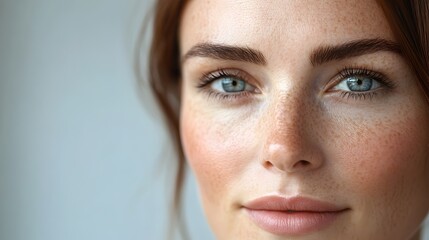Closeup Portrait of Confident and Radiant Woman After Non-Surgical Facial Treatment