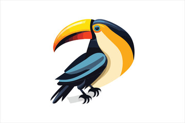 toucans characters in cartoon style. illustration.  Vector toucan bird illustration. 