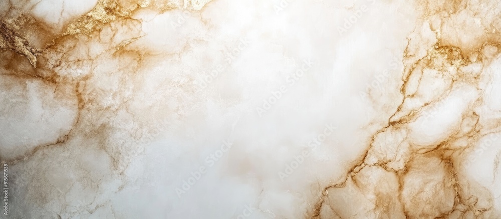 Aufkleber Tan and white marble background. with copy space image. Place for adding text or design