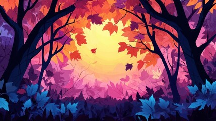autumn background, landscape, abstract