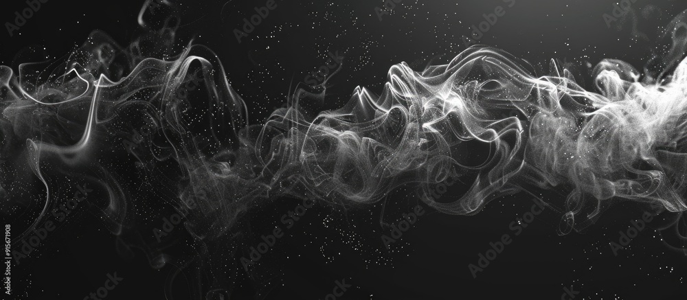 Leinwandbilder smoke particles on a black background. with copy space image. place for adding text or design