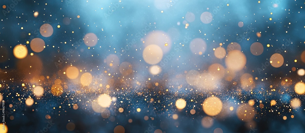 Aufkleber Elegant abstract background for festive occasions featuring bokeh lights and stars texture. with copy space image. Place for adding text or design