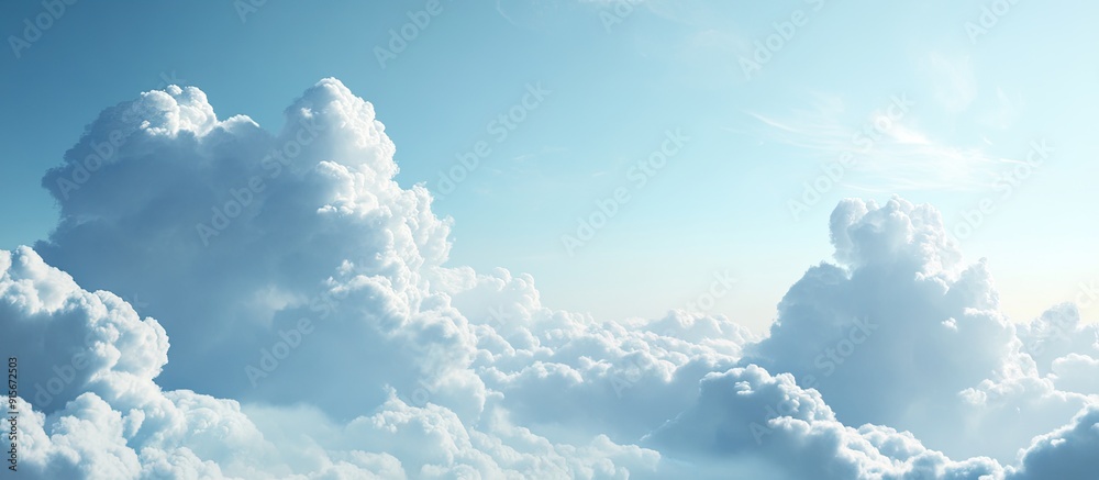 Leinwandbilder blue sky with white and gray clouds. with copy space image. place for adding text or design