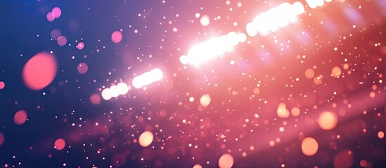 Digital composite of a transition effect featuring sports stadium lights along with sparkles. with copy space image. Place for adding text or design