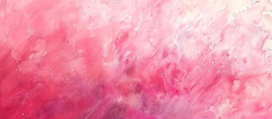 Fototapeta premium Pink watercolor painted paper Abstract background for design Art stylized banner with copy space for text