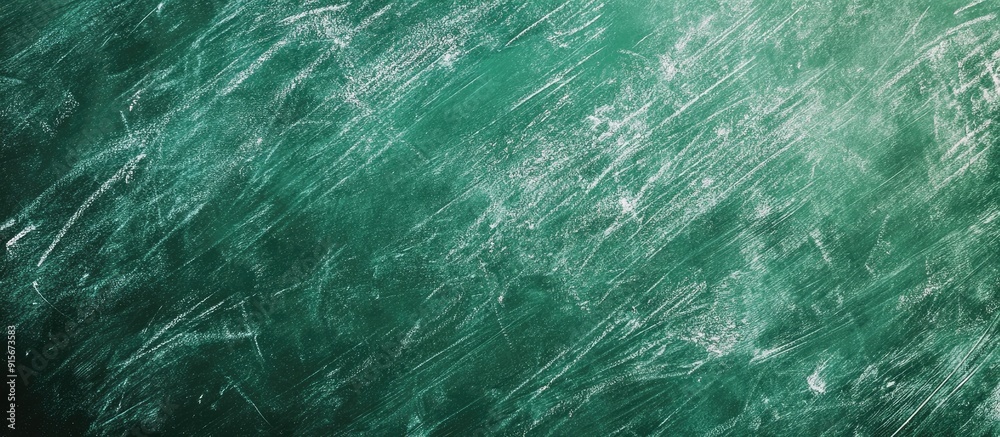 Poster The surface of a green school chalkboard marked with chalk Education in schools. with copy space image. Place for adding text or design