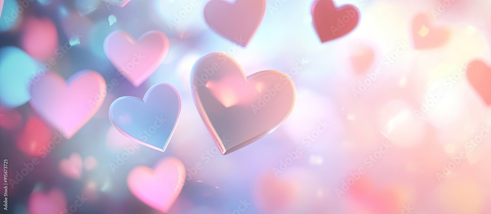 Poster blurred background related to valentine s day valentine s day card soft pastel colors multicolored w