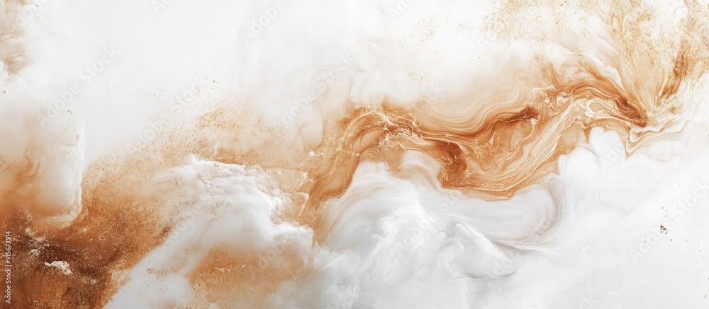 Aufkleber Tan and white marble background. with copy space image. Place for adding text or design