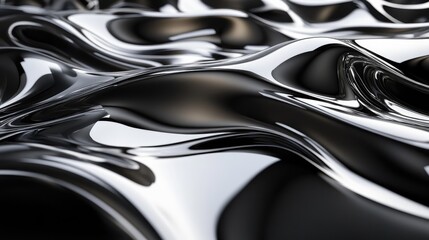 Glossy metallic surface reflecting light