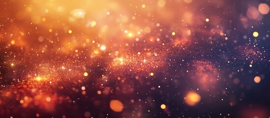 Elegant abstract background with festive bokeh lights and star texture. with copy space image. Place for adding text or design