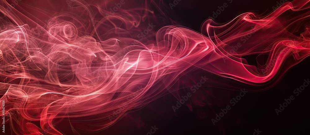 Poster motion of red smoke. with copy space image. Place for adding text or design