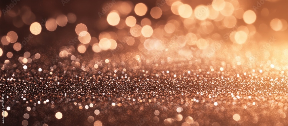 Fototapete blurry textured background with shiny copper glitter. with copy space image. place for adding text o