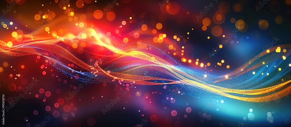 Aufkleber Abstract blurred color light night light abstract backdrop Flowing colorful lines of an abstract background. with copy space image. Place for adding text or design