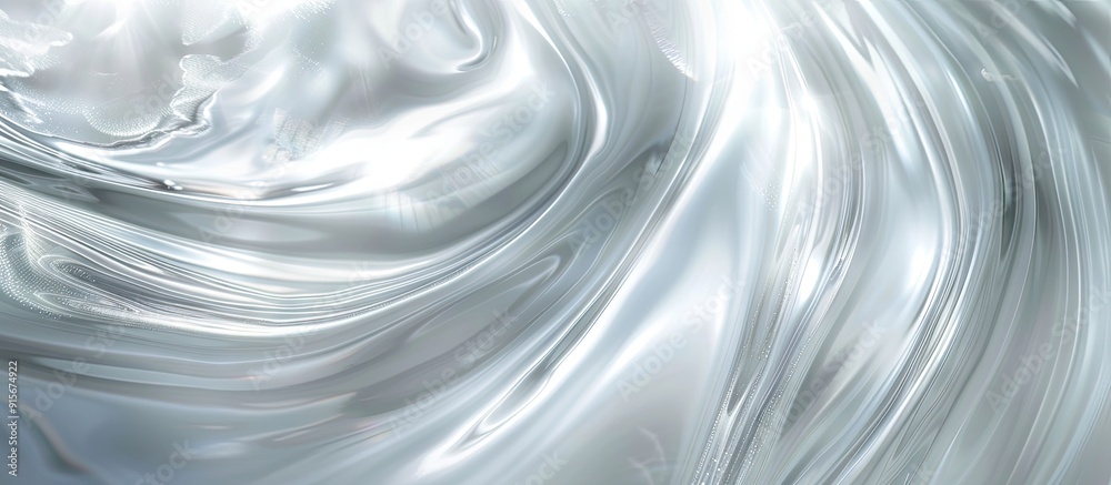 Poster swirling silver backdrop and blur. with copy space image. place for adding text or design