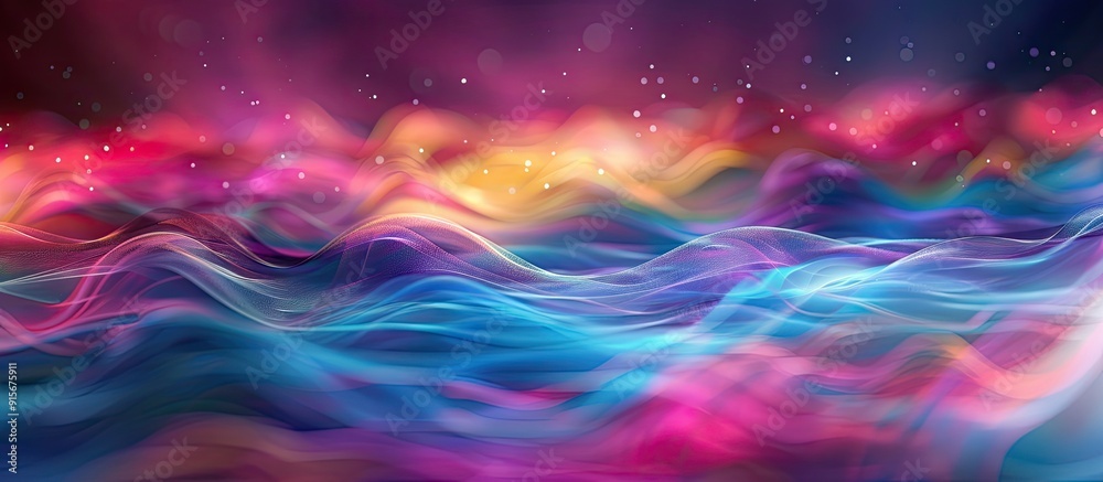 Leinwandbilder Abstract blurred color light night light abstract backdrop Flowing colorful lines of an abstract background. with copy space image. Place for adding text or design