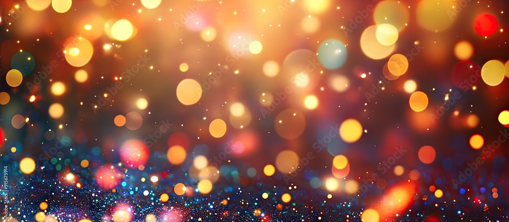 Aufkleber abstract festive backdrop christmas and new year celebration bokeh background featuring copyspace ho