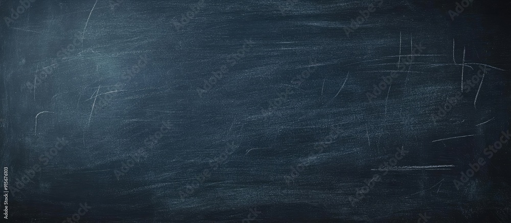 Poster Blank blackboard chalkboard with handwritten text in chalk providing a great texture for text. with copy space image. Place for adding text or design