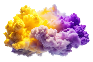 Fluffy clouds yellow and purple colours png